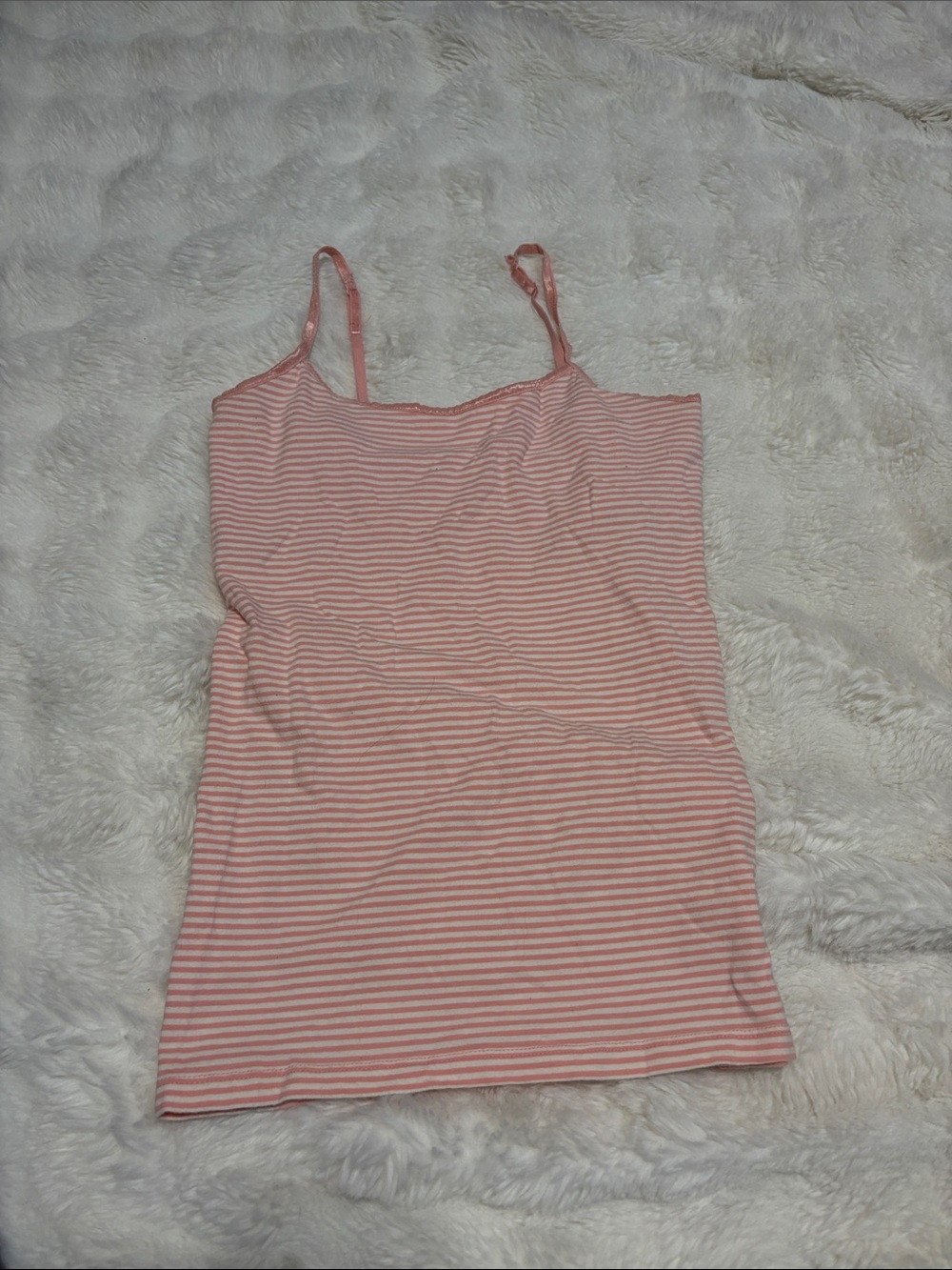 SO Pink & White Striped Spaghetti Strap Camisole